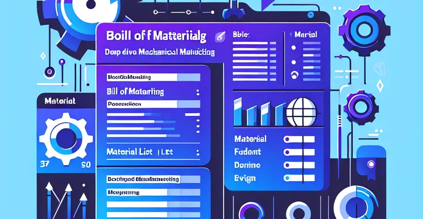  机械制造BOM表：ERP物料清单功能深度解析  